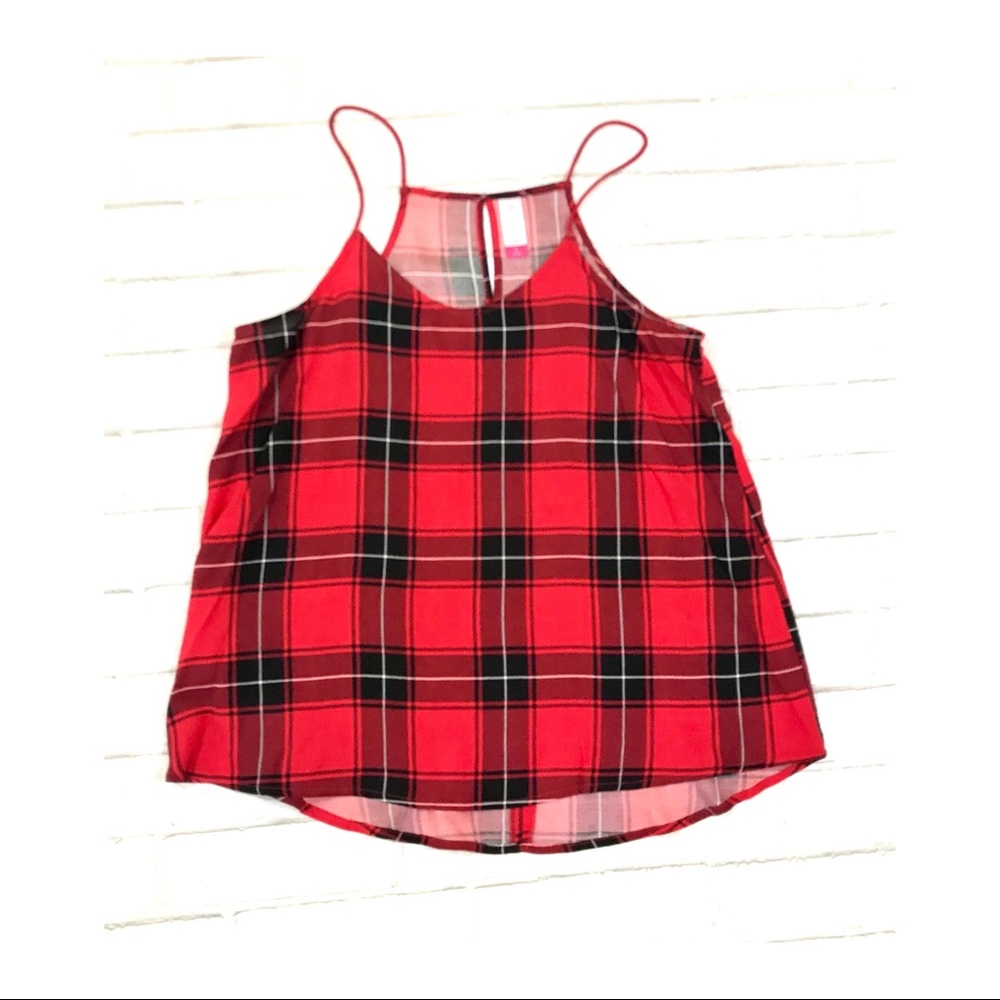 No Boundaries | Buffalo Plaid Tank Top Sz M(7-9)